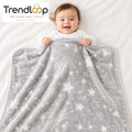 HAPPIMUMS BABY PLUSH SLEEPING BLANKET DOUBLE PLY SHOOTING STAR 110 x 80 - GREY
