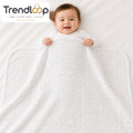 HAPPIMUMS BABY PLUSH SLEEPING BLANKET DOUBLE PLY BLUSH PATCHWORK 110 x 80 - WHITE