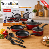 PRESTIGE CLASSIQUE NON-STICK COOKWARE SET - 16 PIECE SET