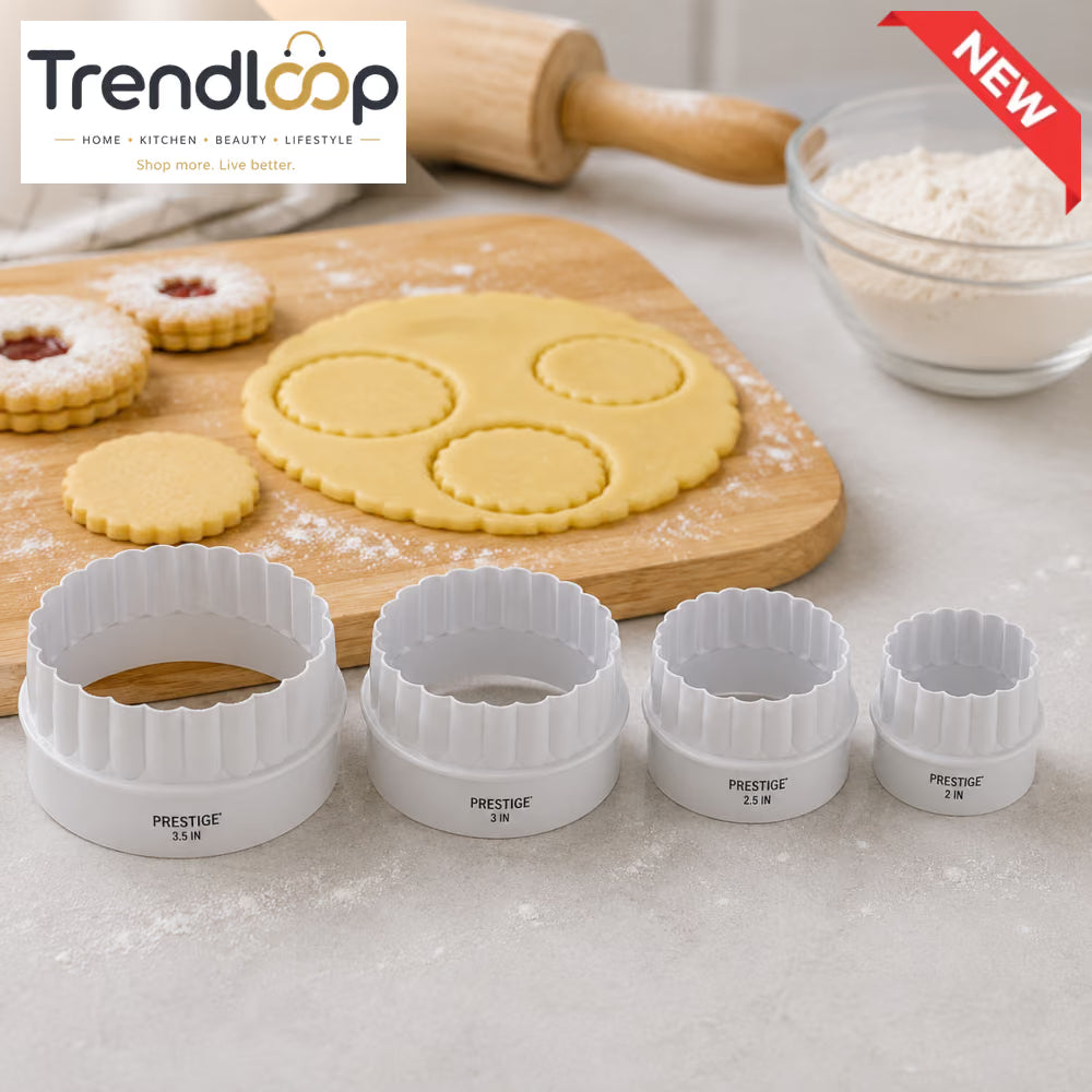 PRESTIGE 4-PIECE ROUND PLASTIC PASTRY CUTTER SET