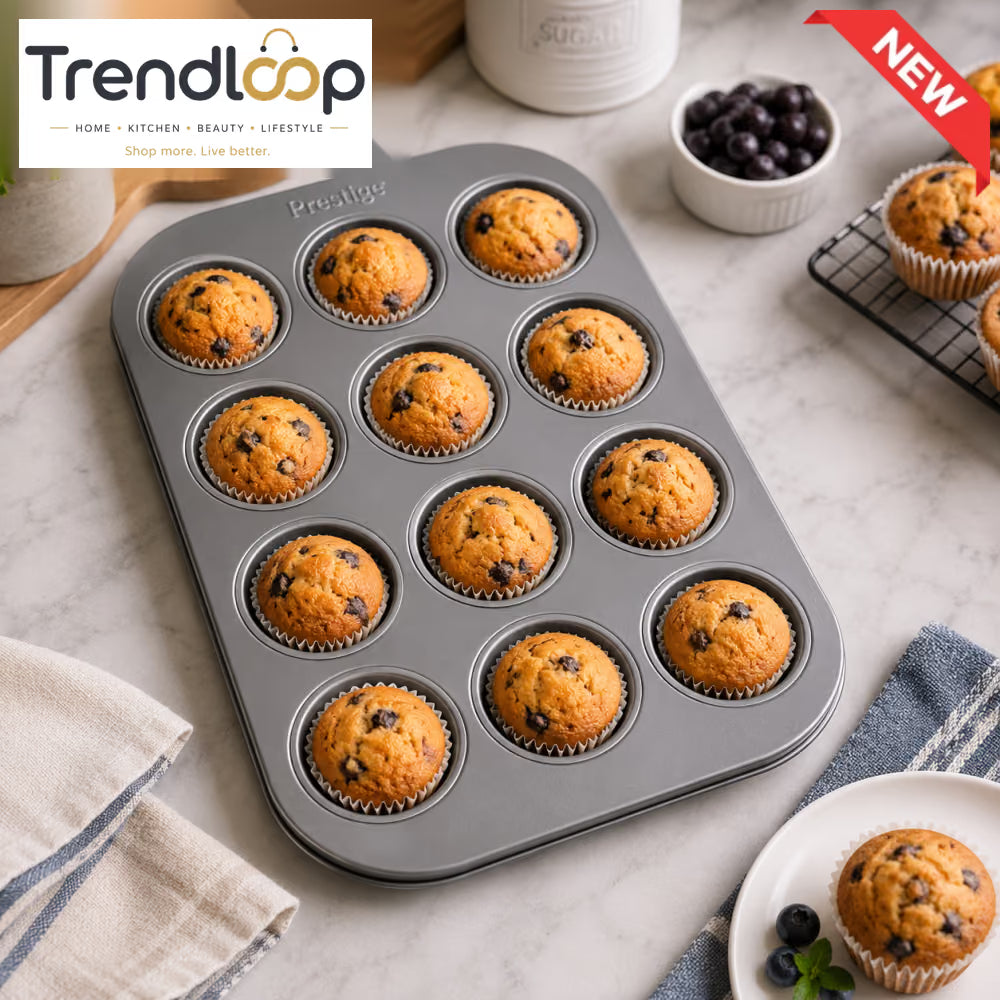 PRESTIGE 12-CUP NON-STICK MUFFIN & CUPCAKE BAKING PAN