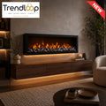 MODERN LINEAR LED ELECTRIC FIREPLACE - Width: 4 Feet 48 Inches- Height: 1.2 Feet 14.4 Inches