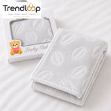 HAPPIMUMS BABY PLUSH SLEEPING BLANKET DOUBLE PLY BASEBALL 110 x 80 - GREY