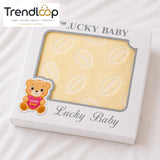 HAPPIMUMS BABY PLUSH SLEEPING BLANKET DOUBLE PLY BASEBALL 110 x 80 - CREAM