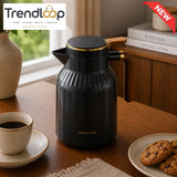 VACUUM INSULATED HOT & COLD THERMAL JUG WITH WOOD-GRAIN HANDLE 1.5 LITER 1-PIECE