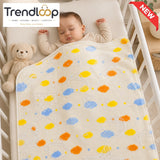 HAPPIMUMS BABY PLUSH SLEEPING BLANKET DOUBLE PLY SPACE DREAM  110 × 80 CM - CREAM