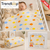 HAPPIMUMS BABY PLUSH SLEEPING BLANKET DOUBLE PLY SPACE DREAM  110 × 80 CM - CREAM