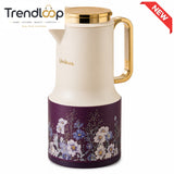VACUUM INSULATED HOT & COLD FLORAL THERMAL JUG 1.0 LITER 1-PIECE