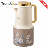 VACUUM INSULATED HOT & COLD FLORAL THERMAL JUG 1.0 LITER 1-PIECE