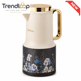 VACUUM INSULATED HOT & COLD FLORAL THERMAL JUG 1.0 LITER 1-PIECE