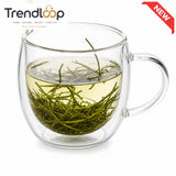 DOUBLE WALL GREEN TEA GLASS MUG - 250ML