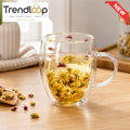 DOUBLE WALL GLASS TEA MUG - 350 ML
