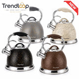 HAUS ROLAND STEEL WHISTLING TEA KETTLE (MARBLE SERIES) 3.0LTR