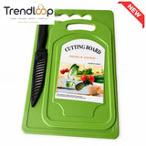 GREEN KITCHEN CUTTING BOARD SET WITH UTILITY KNIFE