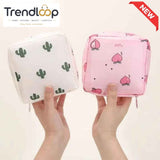 PORTABLE SANITARY PAD STORAGE BAG / MINI MAKEUP & HYGIENE POUCH