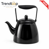 MODERN BLACK STOVETOP TEA KETTLE WITH ERGONOMIC HANDLE – 1.0L