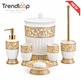 ROYAL LUXURY CERAMIC BATHROOM ACCESSORIES SET – 6 PIECES