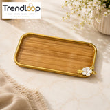 LUXEWOOD PREMIUM WOODEN SERVING PLATTER - SMALL