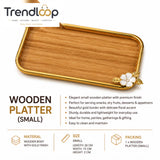 LUXEWOOD PREMIUM WOODEN SERVING PLATTER - SMALL