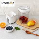 GREEK YOGURT MAKER & FILTER SIEVE – WHEY SEPARATOR & CHEESE MOISTURE STRAINER KITCHEN TOOL 1500ML - ROUNDED SQUARE