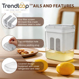 GREEK YOGURT MAKER & FILTER SIEVE – WHEY SEPARATOR & CHEESE MOISTURE STRAINER KITCHEN TOOL 1500ML - ROUNDED SQUARE