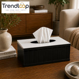 LUXURY MODERN ACRYLIC TISSUE BOX HOLDER - BLACK