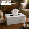 LUXURY MODERN ACRYLIC TISSUE BOX HOLDER - WHITE