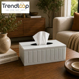 LUXURY MODERN ACRYLIC TISSUE BOX HOLDER - WHITE