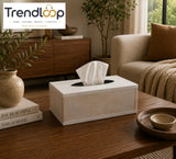 LUXURY MODERN ACRYLIC TISSUE BOX HOLDER - BEIGE