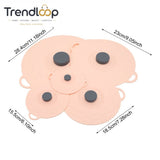 MULTI-SIZE REUSABLE SILICONE POT LID COVER SET – 5 PIECES FOOD FRESHNESS SEALING COVERS