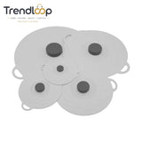 MULTI-SIZE REUSABLE SILICONE POT LID COVER SET – 5 PIECES FOOD FRESHNESS SEALING COVERS