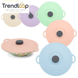 MULTI-SIZE REUSABLE SILICONE POT LID COVER SET – 5 PIECES FOOD FRESHNESS SEALING COVERS