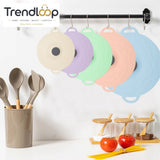 MULTI-SIZE REUSABLE SILICONE POT LID COVER SET – 5 PIECES FOOD FRESHNESS SEALING COVERS