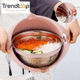 MULTIFUNCTIONAL STAINLESS STEEL STRAINER & DRAIN BASKET BOWL SET