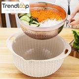MULTIFUNCTIONAL STAINLESS STEEL STRAINER & DRAIN BASKET BOWL SET
