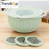 MULTIFUNCTIONAL STAINLESS STEEL STRAINER & DRAIN BASKET BOWL SET