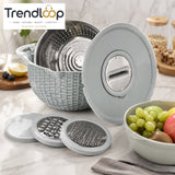 MULTIFUNCTIONAL STAINLESS STEEL STRAINER & DRAIN BASKET BOWL SET