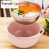 MULTIFUNCTIONAL STAINLESS STEEL STRAINER & DRAIN BASKET BOWL SET