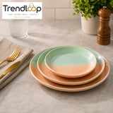DANNY HOME 3-PIECE PORCELAIN SERVING BOWL SET 13CM + 16CM + 18CM PEACH & MINT GREEN GS2105-06