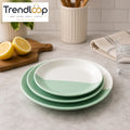 DANNY HOME 3-PIECE PORCELAIN SERVING BOWL SET 13CM + 16CM + 18CM MINT GREEN GS2105-05