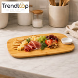 DANNY HOME 2-PIECE BAMBOO SERVING BOARD SET WITH CERAMIC DIP BOWL CZT40-01