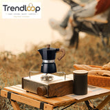 VINTAGE WOODEN HANDLE MOKA POT ESPRESSO MAKER