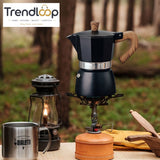 VINTAGE WOODEN HANDLE MOKA POT ESPRESSO MAKER