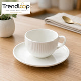 DANNY HOME 6 PIECE OPAL GLASS CUP & SAUCER SET 250ML – BW20-136-10