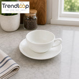 DANNY HOME 12 PIECE OPAL GLASS CUP & SAUCER SET 220ML – BW20-05/6C