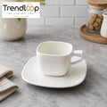 DANNY HOME 6 PIECE OPAL GLASS CUP & SAUCER SET 120ML – BW20-04/6C