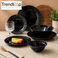 DANNY HOME 26 PIECE BLACK OPAL GLASS DINNER SET – BLXP26