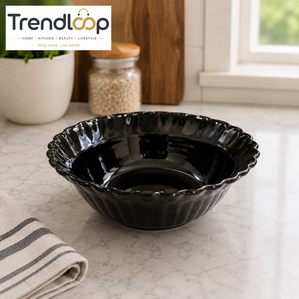 DANNY HOME BLACK OPAL GLASS SALAD BOWL 7 INCH – BLHKW70