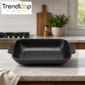 DANNY HOME MATTE BLACK STONEWARE RECTANGULAR BAKING & ROASTING DISH WITH HANDLES 9.0 INCH – 90CFKP