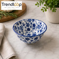 DANNY HOME BLUE FLORAL PORCELAIN RICE & SOUP BOWL 4.75 INCH – 475FKW